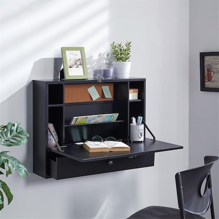 Gfancy Fixtures Black Wall Mount Folding Desk GF3663575